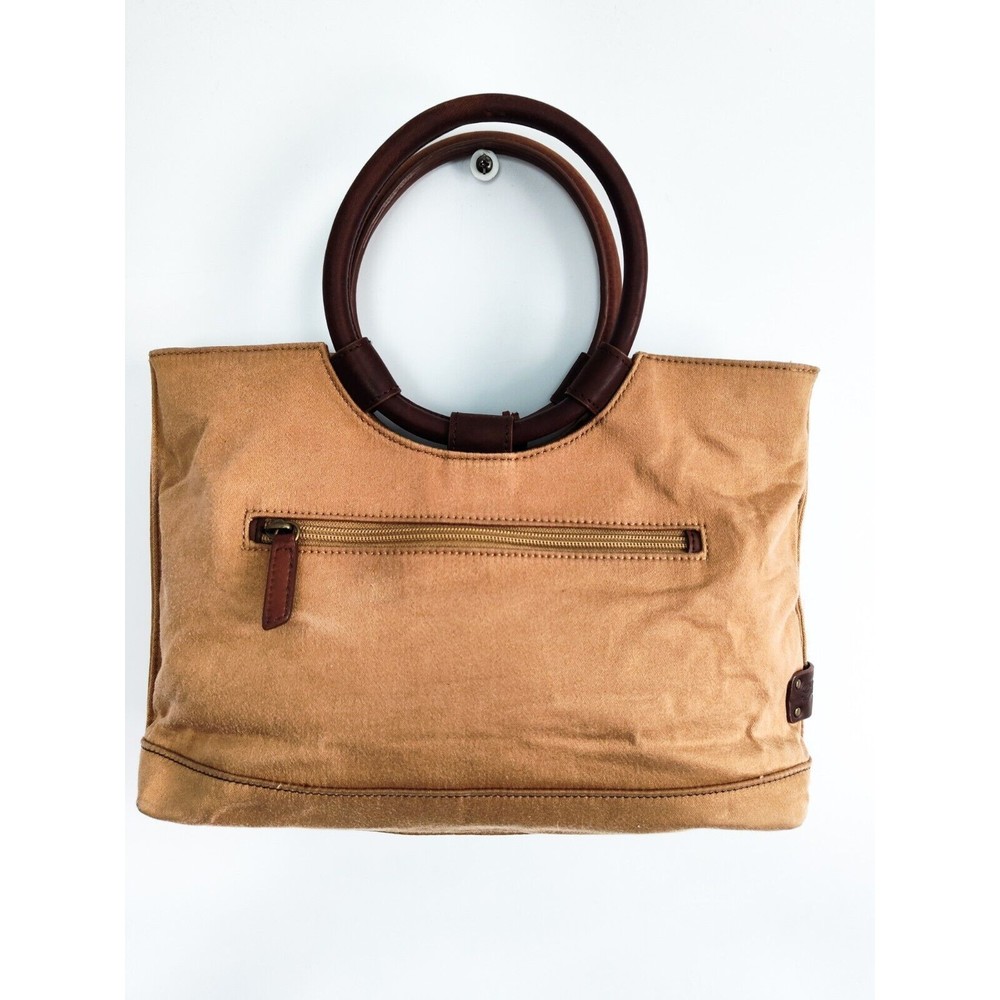 Fossil Tan Shoulder Bag with Brown Handles - Picture 5 of 16